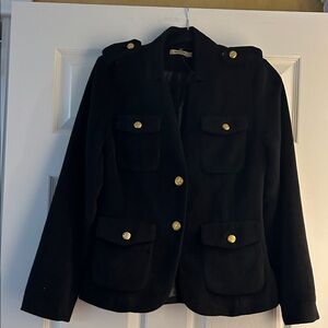 Beulah Black Blazer with Gold Buttons